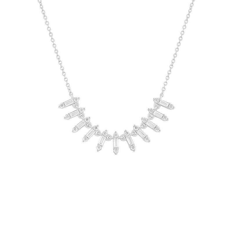 Electric Picks Silver Plated Cz Fantasia Necklace 31$